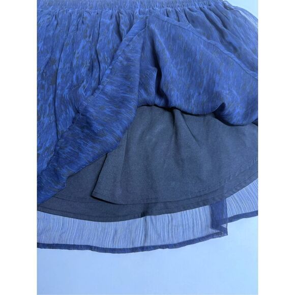Converse One Star Party Skirt Black Blue Sheer Stretch Waist Lined Zipper Size L - Picture 5 of 8